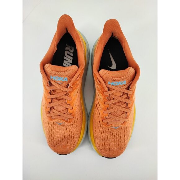 Hoka One One Women's Clifton 8 Orange Running Training Shoes Size 9D US - Picture 4 of 11